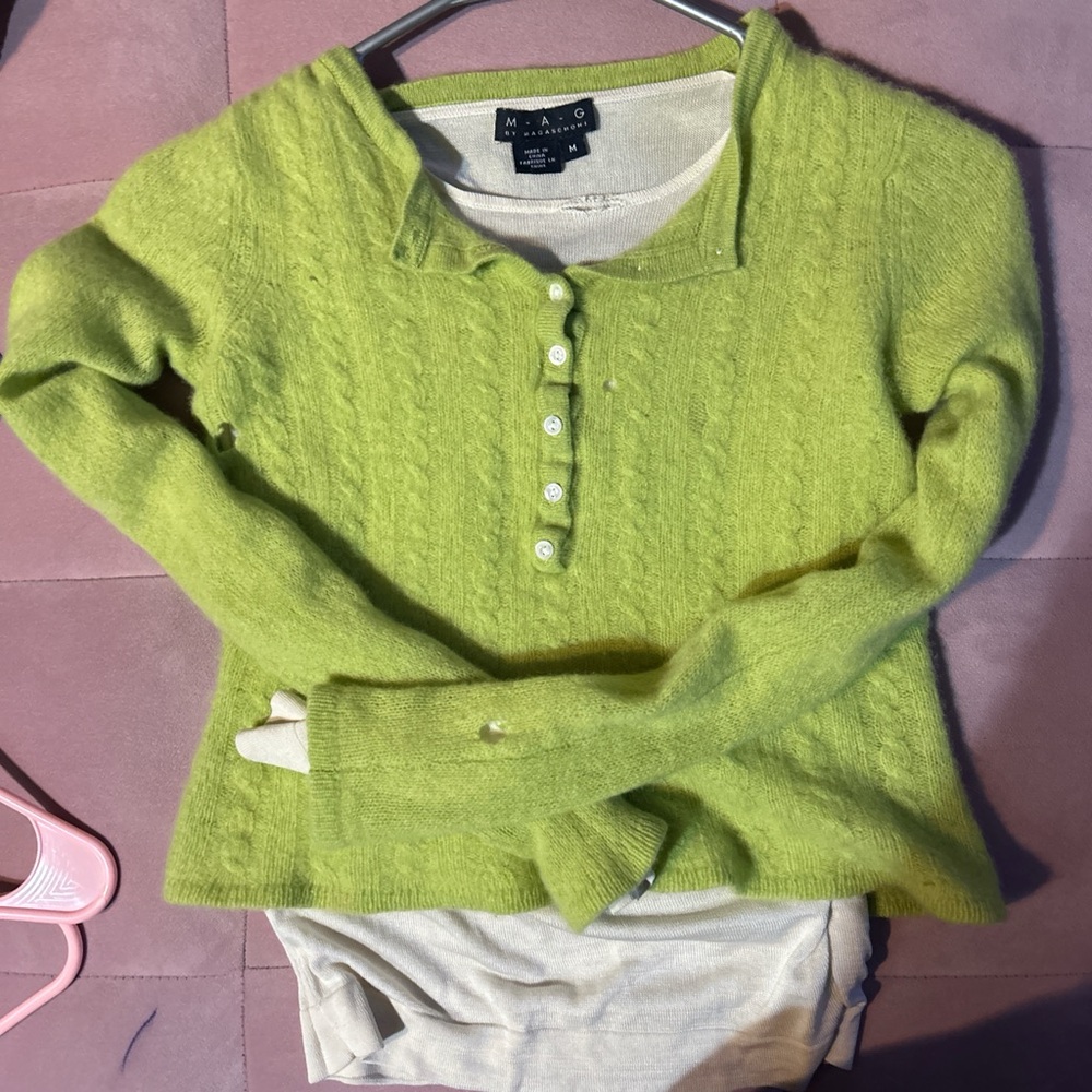 magaschoni knitted sweater and shirt